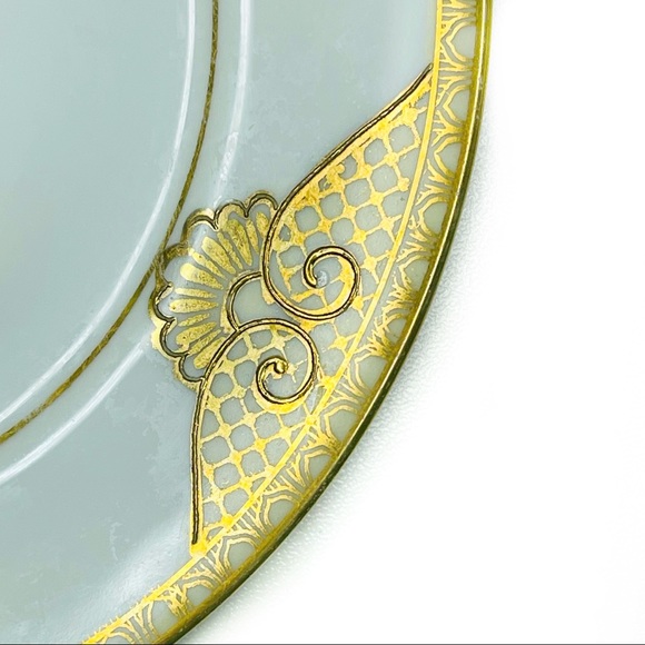 Vintage Noritake Hand Painted Gold and White Dessert Plate 6.5” - Picture 3 of 6